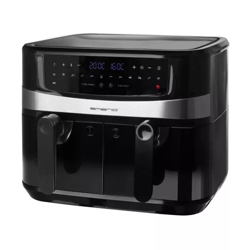 Frytkownica beztłuszczowa Emerio AF-126672.4 9 l podwójna 2400 W czarna