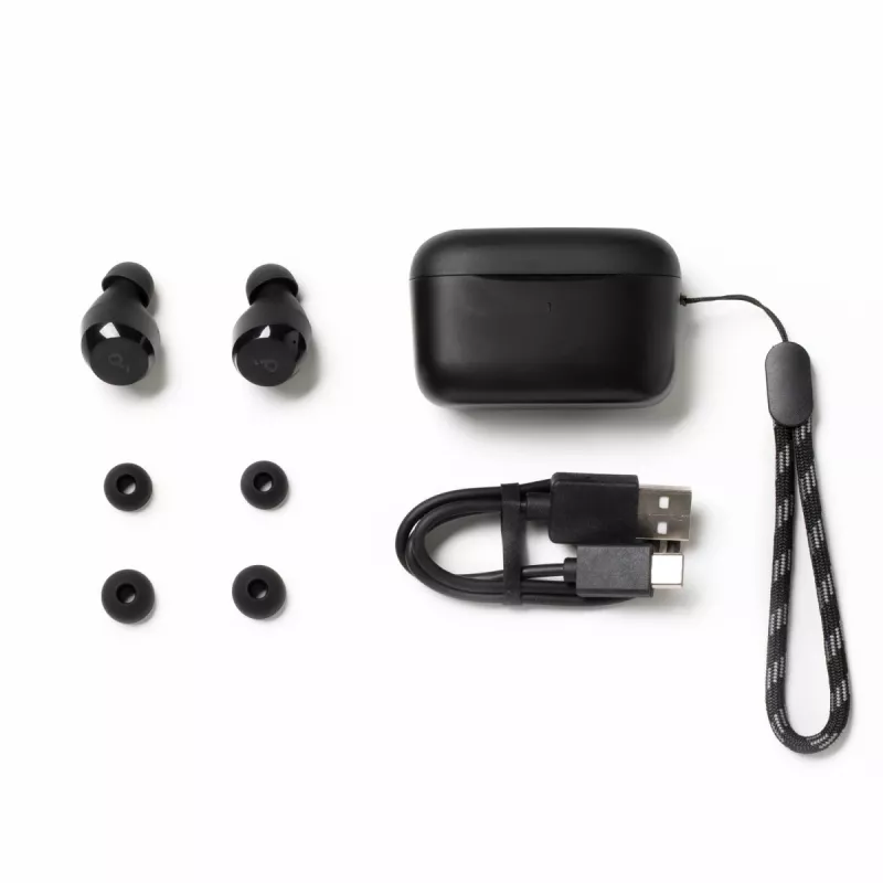 Bezprzewodowy zestaw słuchawkowy douszny Anker A25i — Bluetooth, wewnątrzuszny, czarny