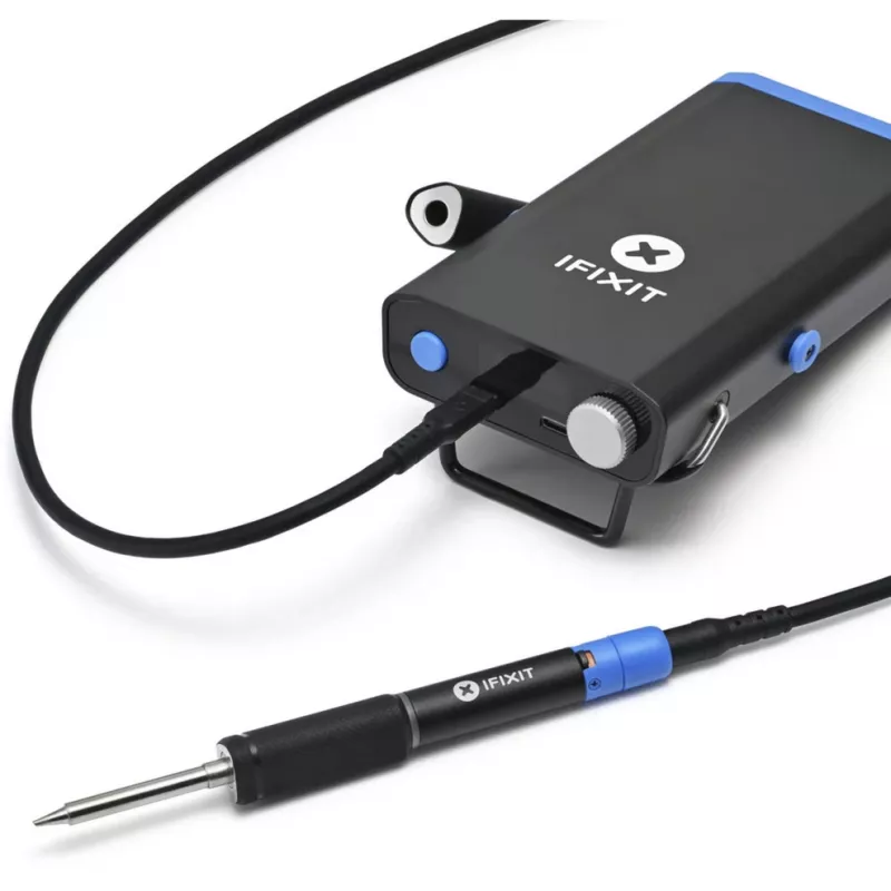 Fixhub Power Series Tragbare Lötstation, Lötkolben schwarz/blau, 100 Watt, USB-C, Powerstation