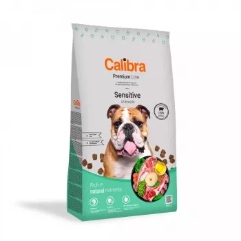 Sucha karma dla psów Calibra Premium Sensitive jagnięcina 12 kg — pełnoporcjowa hipoalergiczna karma dla dorosłych psów, bezzbożowa, 25% białka
