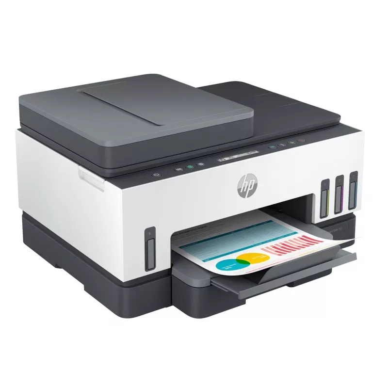 Impresora Multifuncional HP Smart Tank 750 Tinta Continua Color Wi-Fi Smart App duplex ADF Alimentador automatic