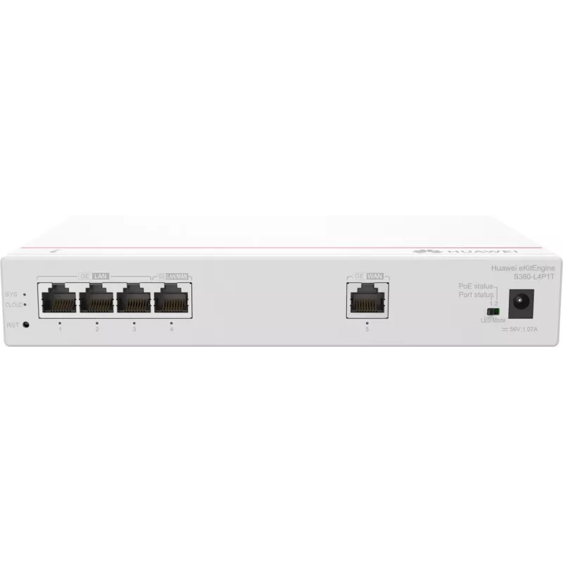 Huawei S380-L4P1T wielousługowy router, 1x WAN, 4x POE LAN 1x WAN, 4x POE LAN