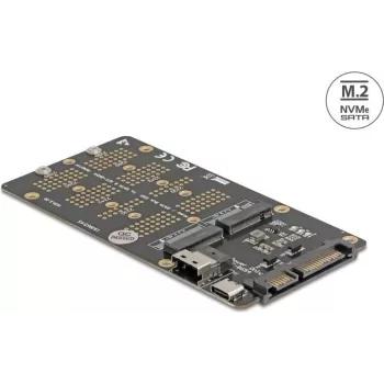 Konwerter DELOCK M.2 Key M NVMe SSD na SFF-8654 i M.2 Key B (model 64355)