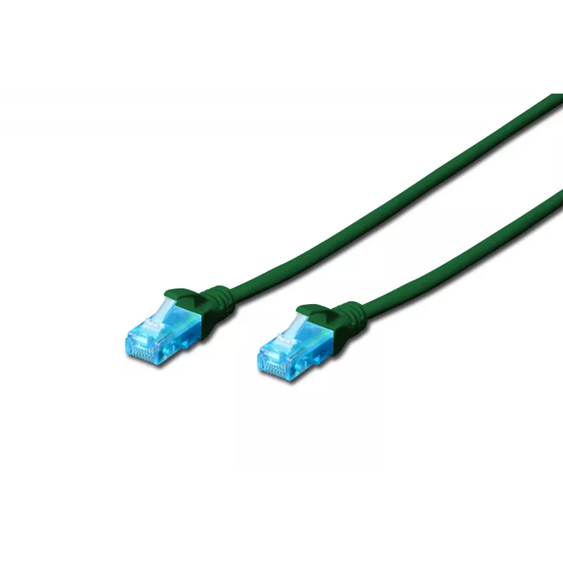 Kabel krosowy Assmann Digitus CAT 5e U-UTP, PVC, AWG 26/7, długość 2 m, kolor zielony (DK-1512-020/G)