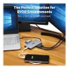 Stacja dokująca Eaton Tripp Lite USB-C, podwójny wyświetlacz - 4K 60 Hz HDMI, USB 3.2 Gen 1, koncentrator USB-A, GbE, czytnik kart, ładowanie 100W PD, szary