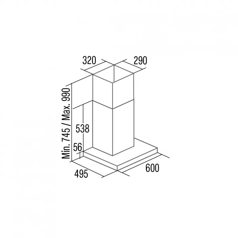 CATA SYGMA 6010 BK Wall-mounted Czarny 427.1 m³/h