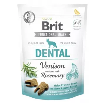 Przysmaki dentystyczne dla psa Brit Functional Snack Dental Venison 150 g — bezzbożowe, hipoalergiczne, białko 26%