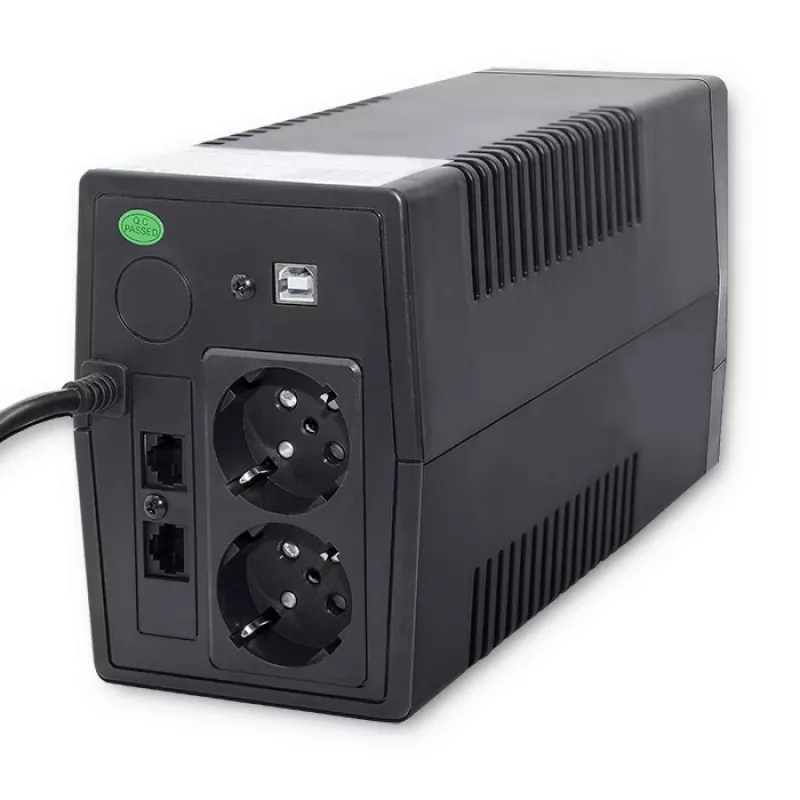 Qoltec Monolith zasilacz awaryjny (UPS) z podwójną konwersją (Online) 0.45 kVA 240 W 2 gniazda wyjściowe