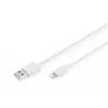 DIGITUS - Kabel Lightning - Lightning (M) do USB (M) - 1,0 m - Podwójna izolacja - Biały - Formowany - do Apple iPad/iPhone/iPod (Lightning) (DB-600106-010-W)