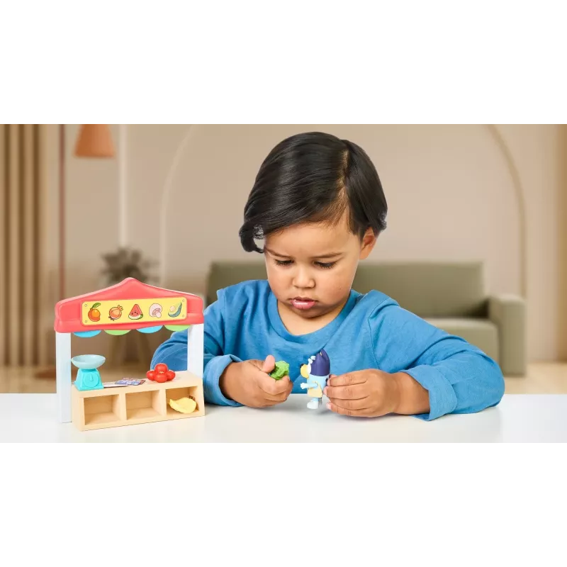 Zestaw figurek zabawkowych TMTOYS Mini Bluey Sklep spożywczy BLU17555 – zestaw miniaturowych figurek do zabawy