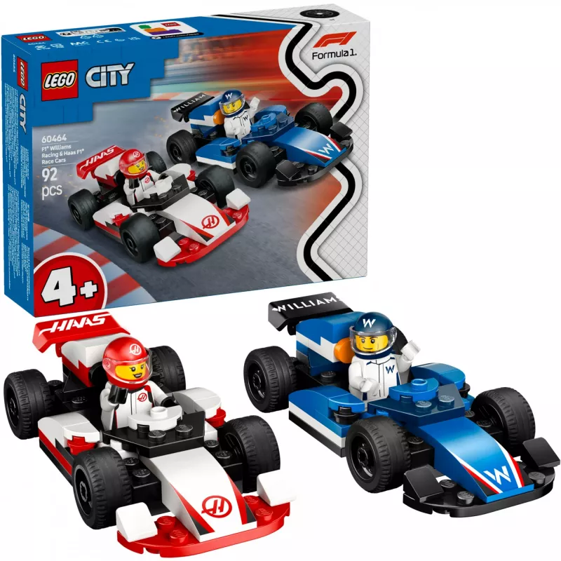 LEGO CITY 60464 F1 - Williams Racing i Haas F1 Samochody Wyścigowe