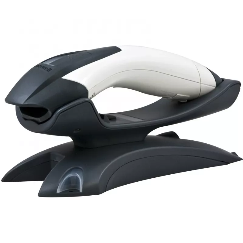 Honeywell Voyager 1202g skaner kodów kreskowych Bluetooth ze stacją ładująco-komunikacyjną, zestaw USB, kość słoniowa