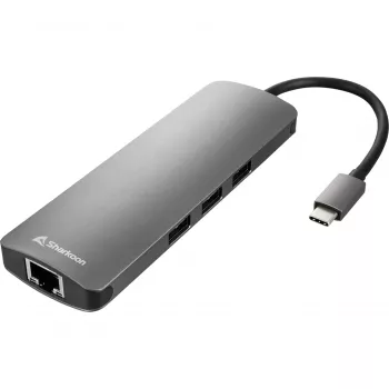 Sharkoon USB 3.0 Type C Combo Adapter interfejsy/karty adaptera HDMI, RJ-45, USB 3.2 Gen 1 (3.1 Gen 1)