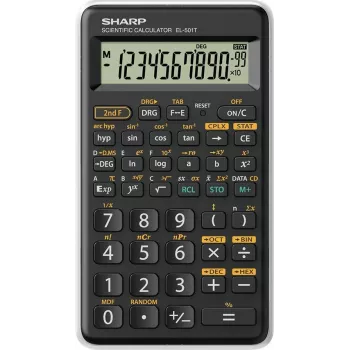 Kalkulator Sharp EL-501T kieszonkowy, naukowy, czarno-biały