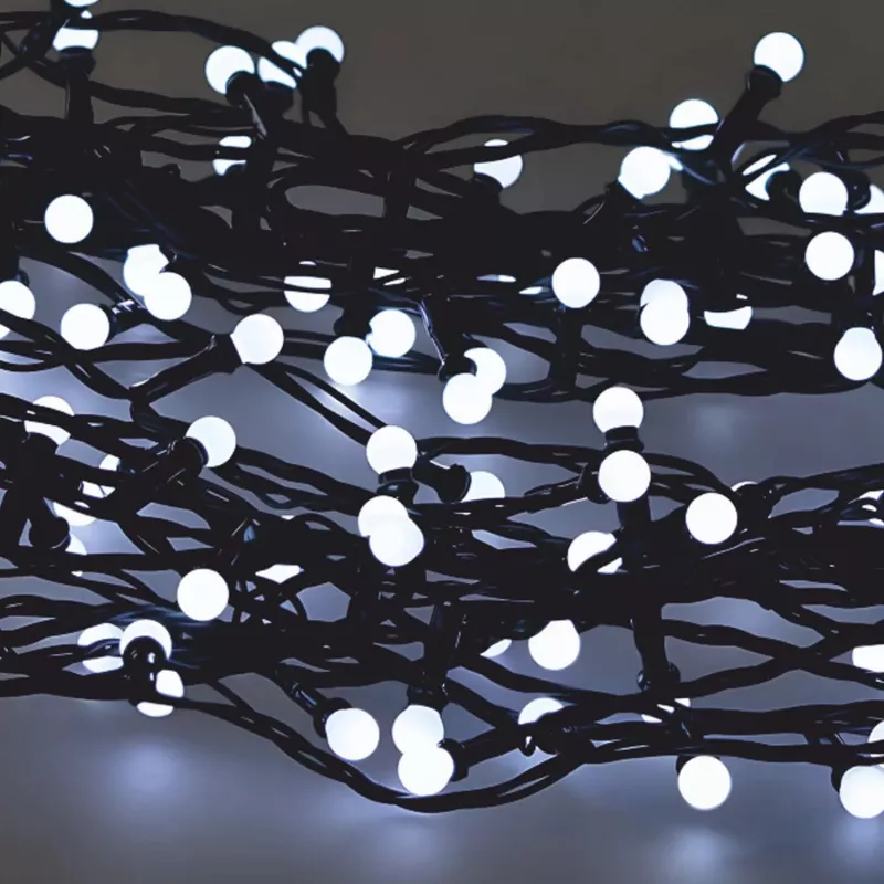 Łańcuch świetlny LED Extralink 200 żarówek zimna biel, średnica 3+ mm, długość 16 m