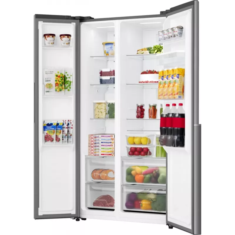 Gorenje HZF55082 NRS917E41XWD G400, wolnostojąca, drzwi amerykańskie, szary, 2 drzwi, dotykowy, LED