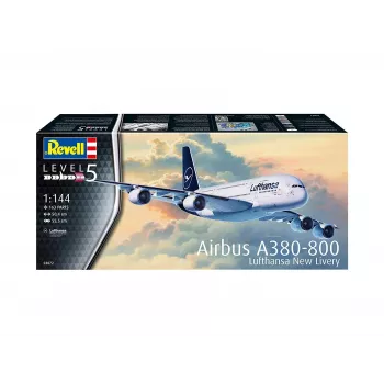 Preassembled Model Revell Airbus A380-800 Lufthansa Nowe Malowanie