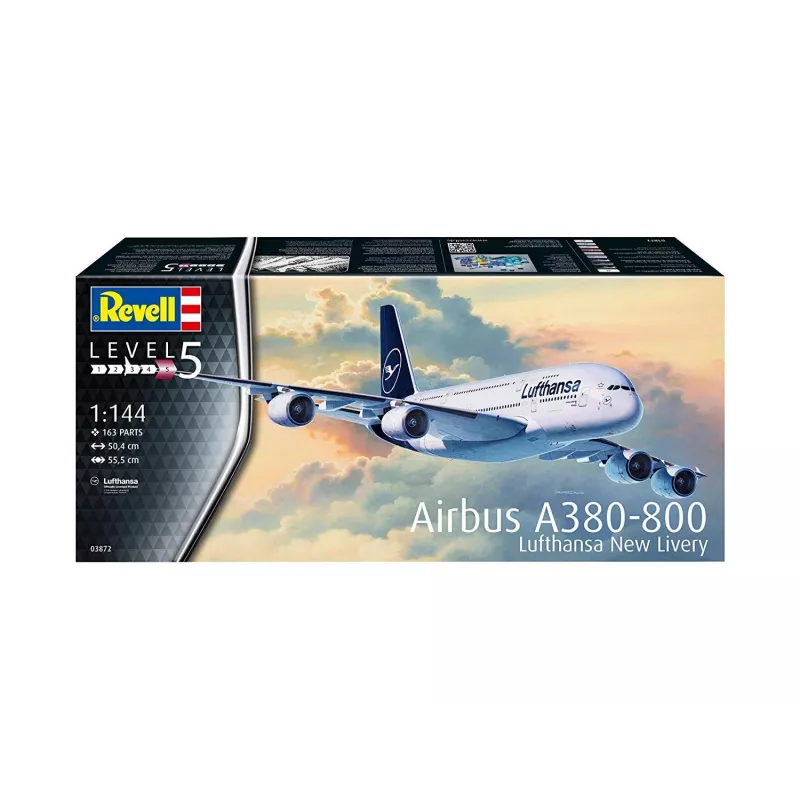Preassembled Model Revell Airbus A380-800 Lufthansa Nowe Malowanie