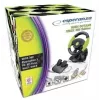 Przewodowy kontroler do gier ESPERANZA EG104 do PlayStation 3 i Xbox 360, czarno-zielony