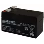Szczelny akumulator VRLA AGM Alarmtec EMU Electronic BP 1.2-12 — 12 V, 1,2 Ah, 43×59 mm, 570 g