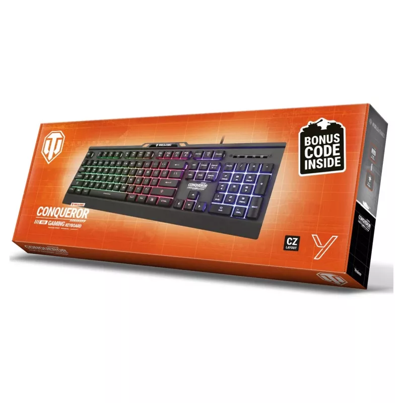 Mechaniczna klawiatura gamingowa YENKEE CONQUEROR WT200 z dynamicznym podświetleniem, limitowana edycja World of Tanks