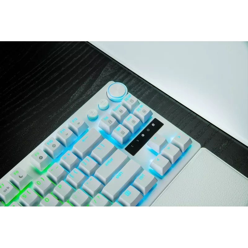Razer Huntsman V3 Pro Tenkeyless 8KHz | Klawiatura gamingowa | Przewodowa | US | Biała | Przełącznik optyczny analogowy Razer Gen-2