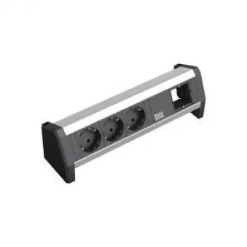 Listwa zasilająca Bachmann 3x Schuko 1x GST18 czarno-srebrna