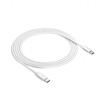 Kabel USB-C – USB-C Akyga AK-USB-41, USB 2.0, 60 W, 1,8 m, biały