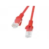 Kabel sieciowy LANBERG PATCHCORD KAT.5E UTP 1M Czerwony