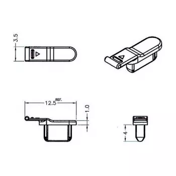 Osłona zabezpieczająca gniazdo DELOCK 64033, czarna, 5×12,5×3,5 mm, opakowanie 10 szt.