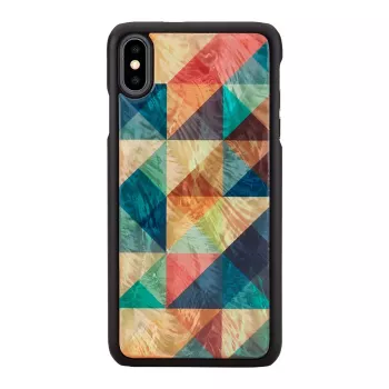 Etui telefoniczne iKins do iPhone XS Max — wzór mozaiki, czarny