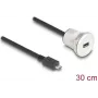 DeLOCK 88184 Kabel USB USB 2.0 0,3 m USB B Czarny Srebrny