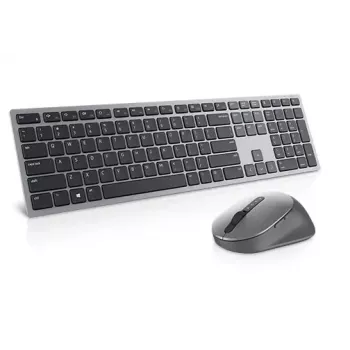 Bezprzewodowy zestaw klawiatura i mysz Dell KM7321W Titan szary z bateriami w zestawie