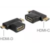 Adapter zmiany płci złącza HDMI-C HDMI-D HDMI-A DeLOCK 65446