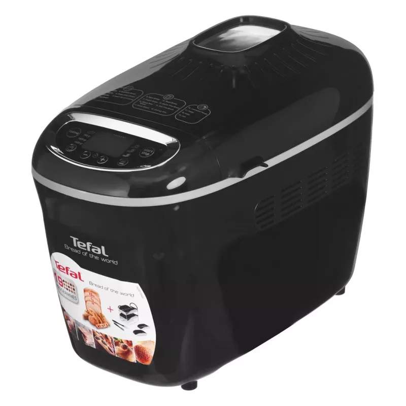 Maszyna do chleba Tefal PF611838 — 1600 W, pojemność 1,5 kg, 19 programów, sterowanie dotykowe, czarna