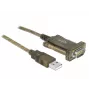 Kabel szeregowy DeLOCK 64073 USB Type-A DB-9 przezroczysty 2 m