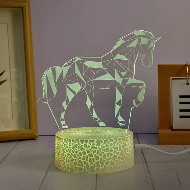 Manta SNL116RGB RGB Lampa dekoracyjna LED 3D z motywem koni