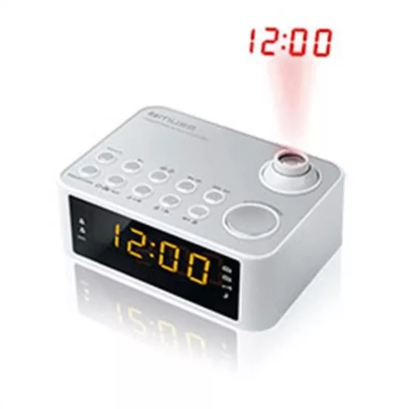 Zegar Muse M-178 PW cyfrowy srebrny biały