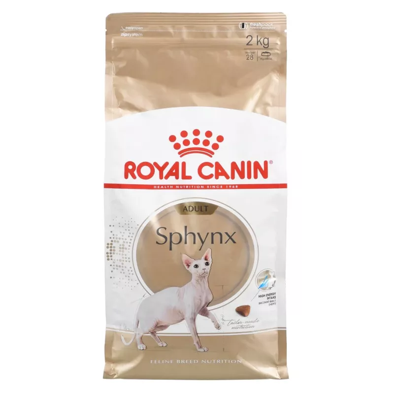 Sucha karma dla kota Royal Canin Sphynx Adult 2 kg — smak wieprzowiny, 33% białka, 23% tłuszczu