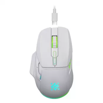 Mysz bezprzewodowa DEFENDER Stix GM-009 RF — optyczna 3200 DPI, 6 przycisków, symetryczna, USB RF, zasilana bateriami, biała