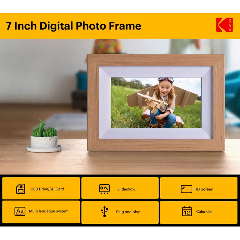 Kodak 7-calowa cyfrowa ramka na zdjęcia Wi-Fi RCF-702W