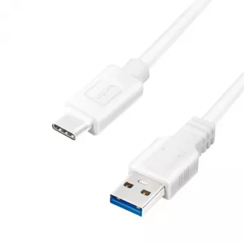 LogiLink Kabel USB USB 3.2 Gen1 (USB 3.0 / USB 3.1 Gen1) Wtyk USB-A, Wtyk USB-C 0,50 m Biały CU0173