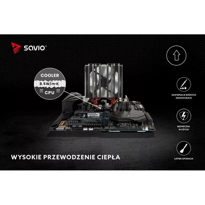 Pasta termoprzewodząca SAVIO TG-02 8,5 W/mK 2 g