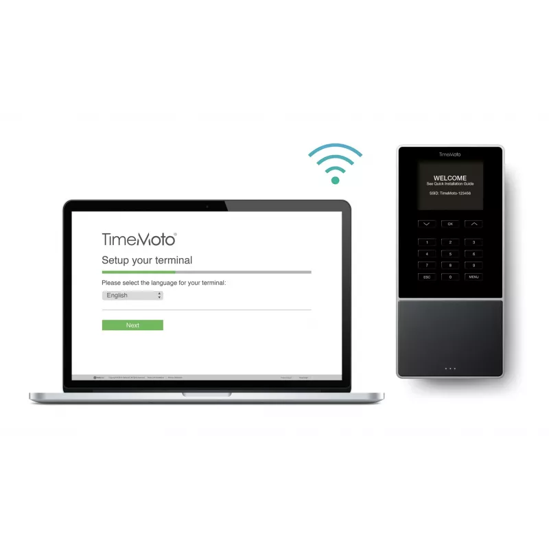 Terminal czasu pracy Safescan TM-616 Czarny — 2,8 cala TFT, dwurdzeniowy 1 GHz, karta zbliżeniowa, Ethernet LAN, montaż ścienny
