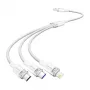 Kabel USB 2.0 A na 3-w-1 6A Vention CTRWG 1,5 m biały