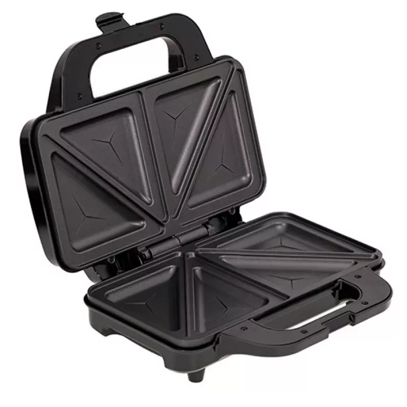 Opiekacz do kanapek Adler AD 3043, 1300 W, płyty z powłoką nieprzywierającą, 2 kanapki, powierzchnia grillowa 285×152 mm, czarny