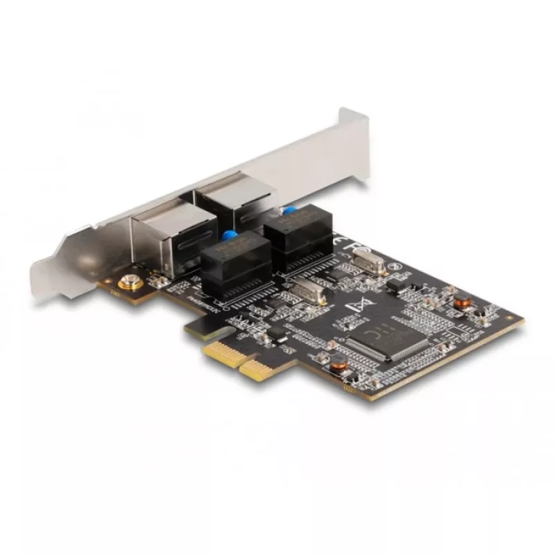 Karta Delock PCI Express x1 na 2 x RJ45 Gigabit LAN RTL8111 (88615)
