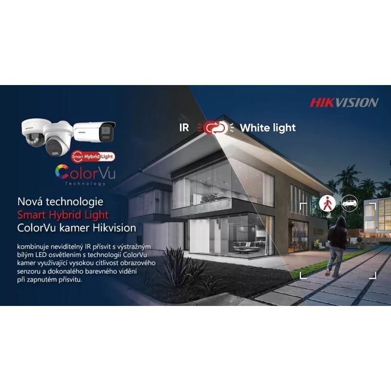 Kamera IP Hikvision Pro Series ColorVu 8 MP Smart Hybrid Light stała bullet DS-2CD2T87G3-LIS2UY/SL 2.8mm, 108.8° H, 30 fps, biała