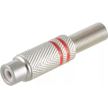 Złącze cinch ShiverPeaks 52001-R metalowe, 6 mm, czerwone