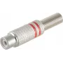 Złącze cinch ShiverPeaks 52001-R metalowe, 6 mm, czerwone